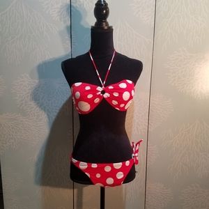 Red and White Polka Dot Bikini (New)